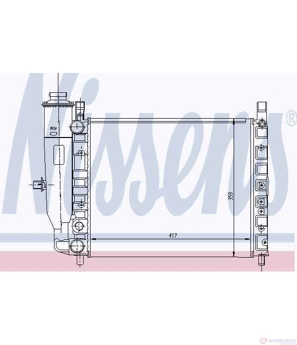 РАДИАТОР ВОДЕН FIAT REGATA (1983-) 85 1.5 - NISSENS