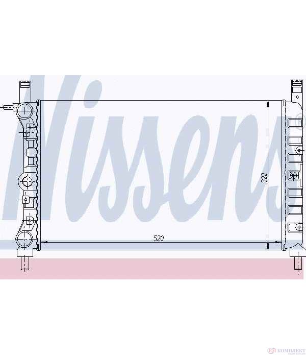 РАДИАТОР ВОДЕН FIAT UNO (1983-) 1.3 Turbo i.e. - NISSENS
