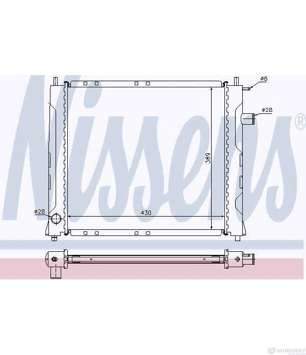 РАДИАТОР ВОДЕН ROVER 400 HATCHBACK (1995-) 414 Si - NISSENS
