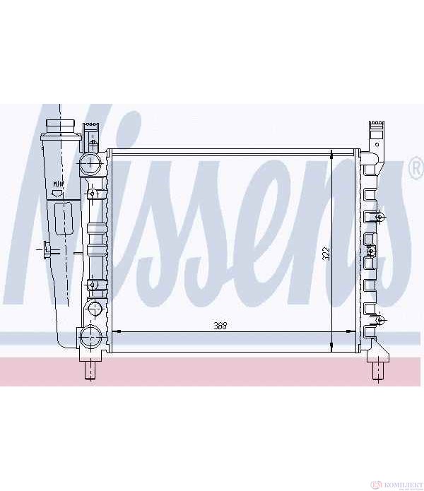 РАДИАТОР ВОДЕН FIAT UNO (1983-) 55 1.1 - NISSENS