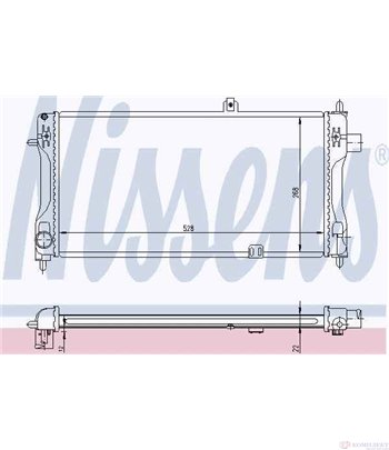 РАДИАТОР ВОДЕН OPEL CORSA A HATCHBACK (1982-) 1.3 - NISSENS