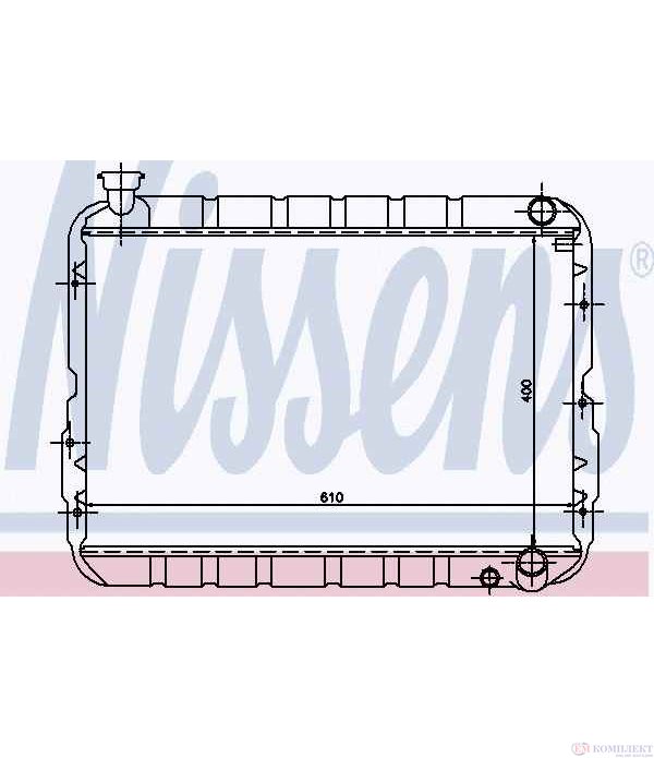 РАДИАТОР ВОДЕН TOYOTA LAND CRUISER J6 (1980-) 4.0 Turbo-D - NISSENS