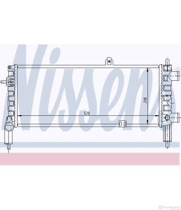 РАДИАТОР ВОДЕН VAUXHALL NOVA HATCHBACK (1983-) 1.2 i - NISSENS