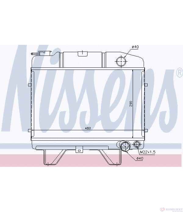 РАДИАТОР ВОДЕН PEUGEOT 504 CABRIOLET (1974-) 2.0 - NISSENS