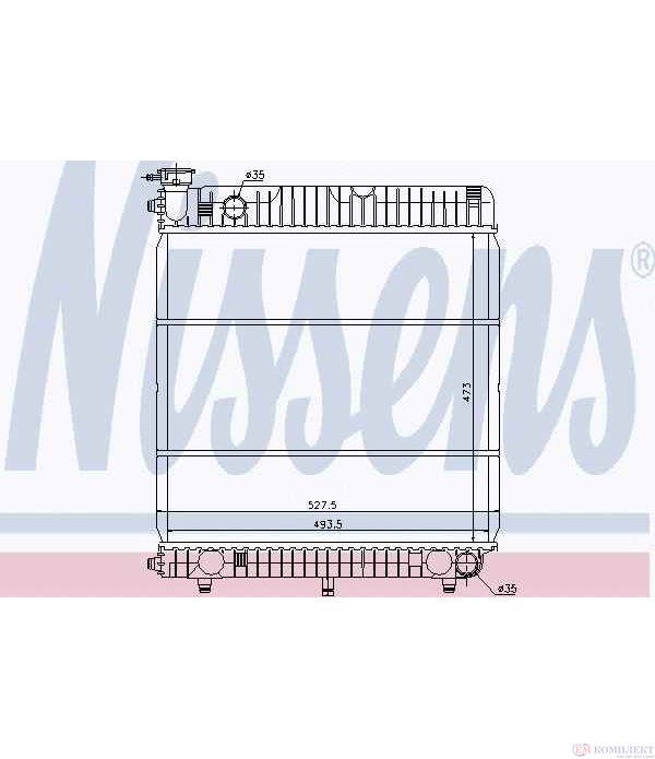 РАДИАТОР ВОДЕН MERCEDES T1/TN (1977-) 407 D - NISSENS