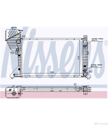 РАДИАТОР ВОДЕН MERCEDES SPRINTER (905) (1995-) 616 CDI - NISSENS