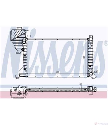 РАДИАТОР ВОДЕН MERCEDES SPRINTER (905) (1995-) 616 CDI - NISSENS