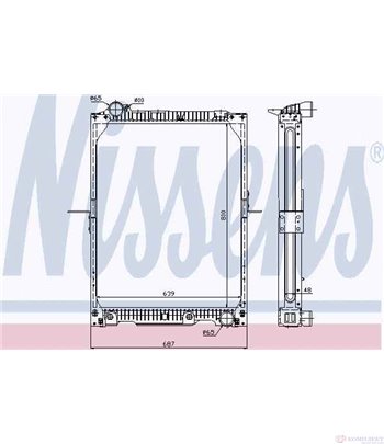 РАДИАТОР ВОДЕН MERCEDES SK (1987-) 2538 S - NISSENS