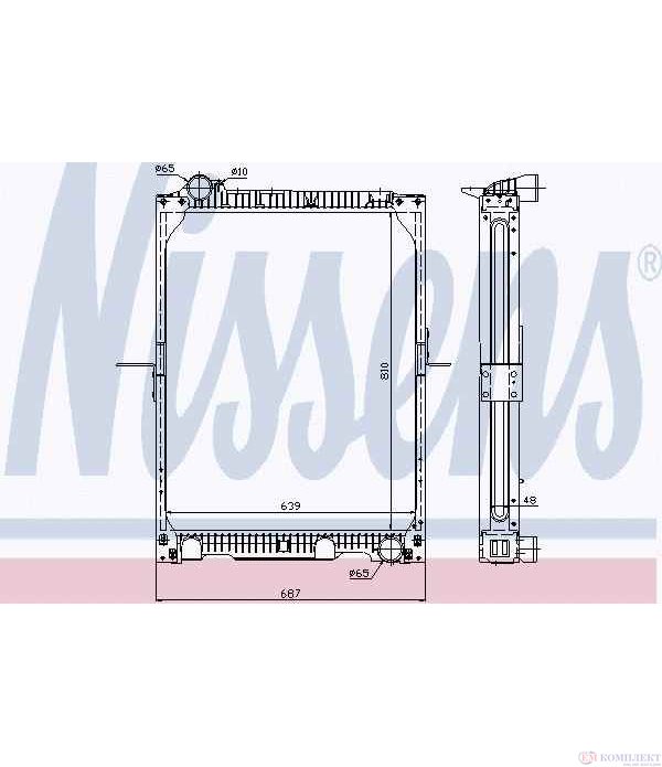РАДИАТОР ВОДЕН MERCEDES SK (1987-) 2550 S, 2550 LS - NISSENS