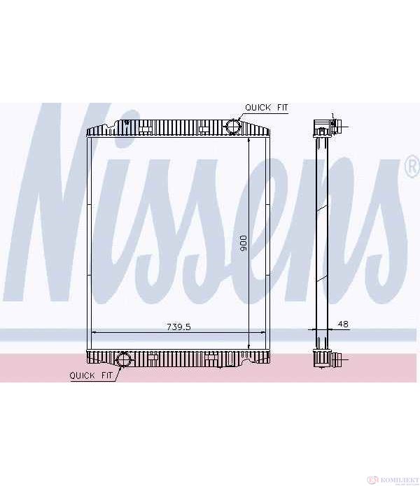 РАДИАТОР ВОДЕН IVECO STRALIS (2002-) AS 440S48 - NISSENS