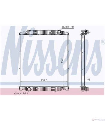 РАДИАТОР ВОДЕН IVECO STRALIS (2002-) AS 190S48 - NISSENS