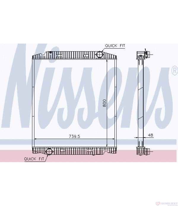 РАДИАТОР ВОДЕН IVECO STRALIS (2002-) AS 190S48 - NISSENS