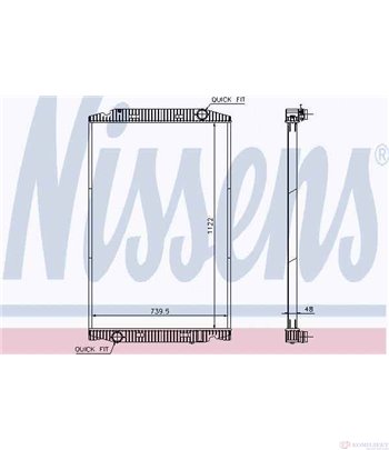 РАДИАТОР ВОДЕН IVECO STRALIS (2002-) AS 190S48 - NISSENS
