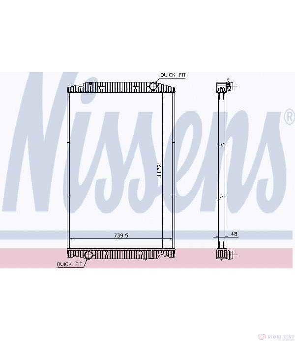 РАДИАТОР ВОДЕН IVECO STRALIS (2002-) AS 190S48 - NISSENS