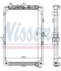 РАДИАТОР ВОДЕН DAF XF 105 (2005-) FAS 105.460, FAR 105.460, FAN 105.460 - NISSENS