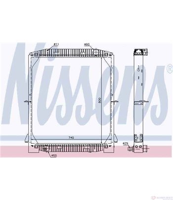 РАДИАТОР ВОДЕН IVECO EUROTRAKKER (1993-) MP 380 E 44 W Cursor - NISSENS