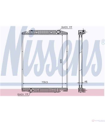 РАДИАТОР ВОДЕН IVECO STRALIS (2002-) AD 260S43, AT 260S43 - NISSENS