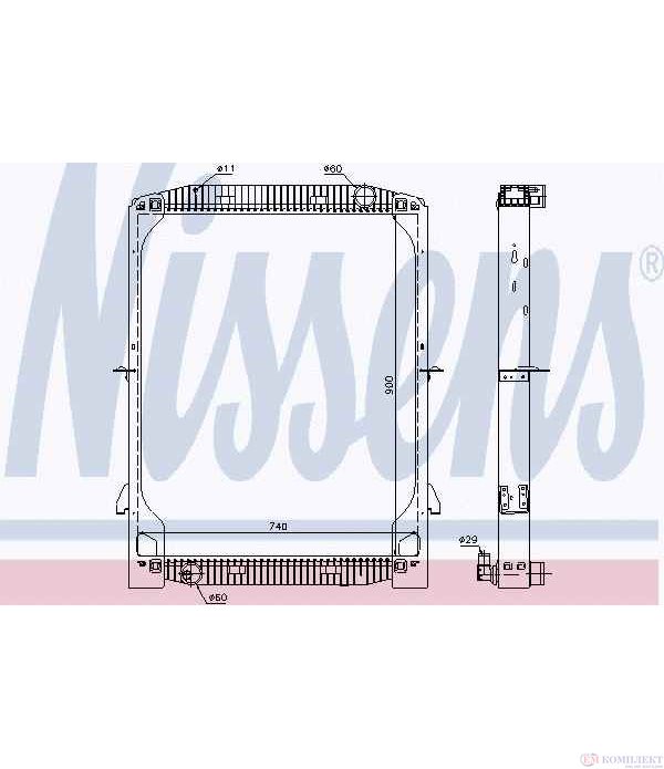 РАДИАТОР ВОДЕН IVECO EUROTECH MP (1992-) 260 E 40 Y/P - NISSENS
