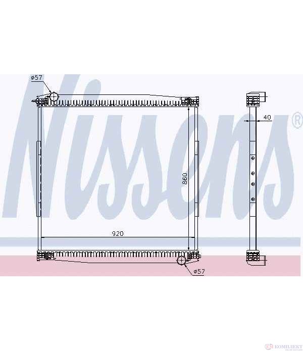 РАДИАТОР ВОДЕН SCANIA 4 - SERIES (1995-) T 124 L/400 - NISSENS