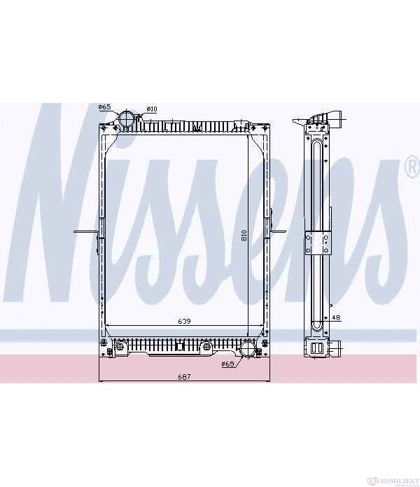 РАДИАТОР ВОДЕН MERCEDES SK (1987-) 2635 K - NISSENS