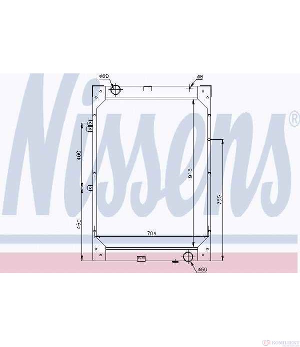 РАДИАТОР ВОДЕН MAN F 90 (1986-) 24.372 DFS, 24.372 DFLS - NISSENS