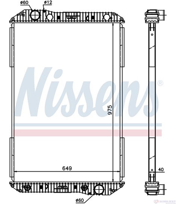 РАДИАТОР ВОДЕН MERCEDES AXOR (2001-) 1835 LS - NISSENS