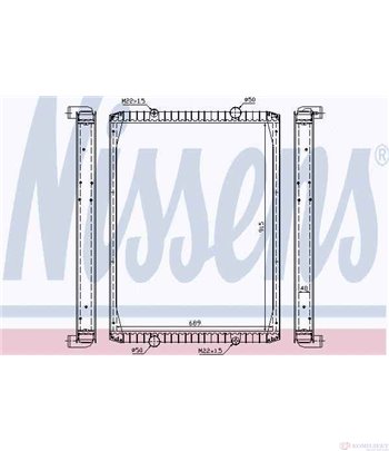 РАДИАТОР ВОДЕН RENAULT TRUCKS KERAX (1997-) 340.18 - NISSENS