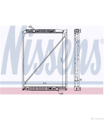 РАДИАТОР ВОДЕН MERCEDES ACTROS MP2 / MP3 (2002-) 1832 - NISSENS