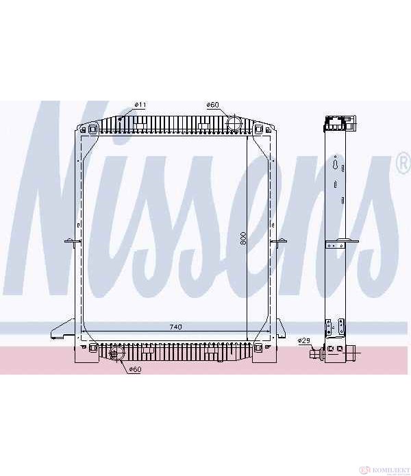 РАДИАТОР ВОДЕН IVECO EUROTECH MT (1992-) MT 180 E 27 K - NISSENS