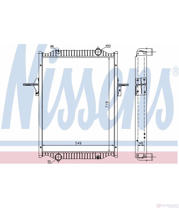 РАДИАТОР ВОДЕН RENAULT TRUCKS MIDLUM (2000-) 270.16/C - NISSENS