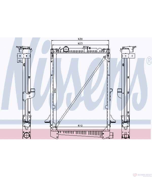РАДИАТОР ВОДЕН DAF CF 65 (2001-) FA 65.250 - NISSENS