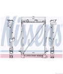 РАДИАТОР ВОДЕН DAF CF 75 (2001-) FAG 75.250, FAN 75.250 - NISSENS