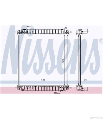 РАДИАТОР ВОДЕН IVECO EUROCARGO (1991-) 100 E 21 K tector, 100 E 21 DK tector - NISSENS
