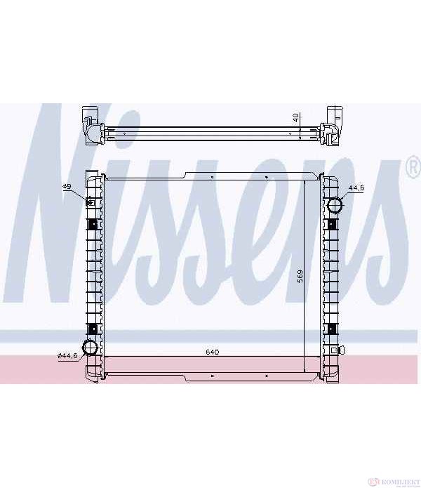 РАДИАТОР ВОДЕН IVECO EUROCARGO (1991-) 75 E 18 K tector - NISSENS