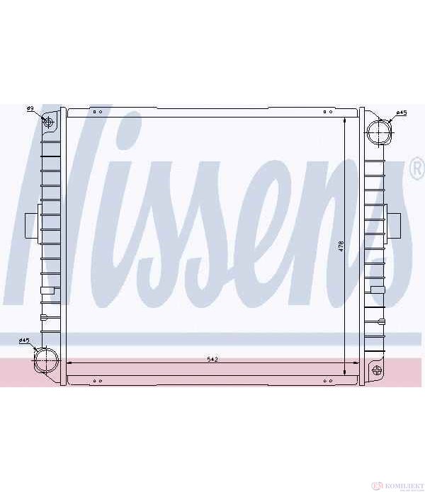 РАДИАТОР ВОДЕН IVECO EUROCARGO (1991-) 65 E 14 - NISSENS