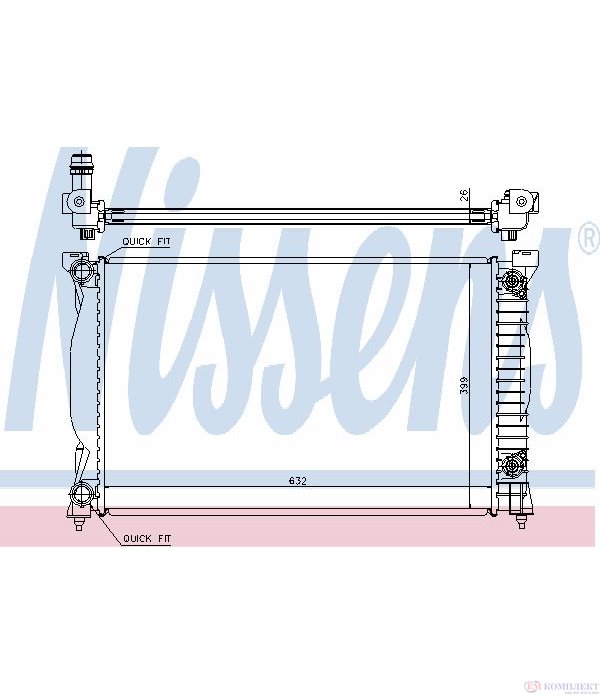 РАДИАТОР ВОДЕН AUDI A4 (2004-) 2.0 TDI - NISSENS