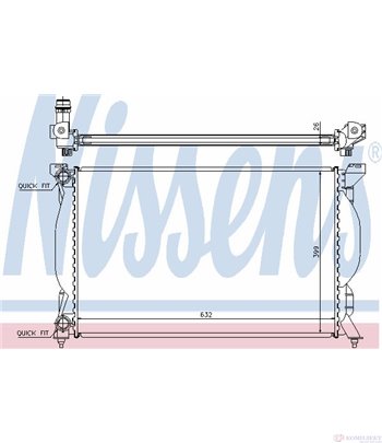 РАДИАТОР ВОДЕН AUDI A4 (2004-) 2.0 TDI - NISSENS