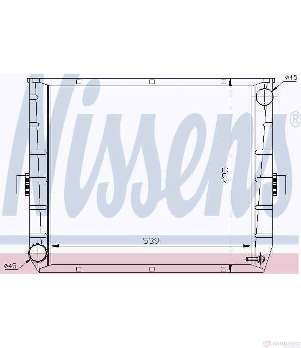 РАДИАТОР ВОДЕН IVECO EUROCARGO (1991-) 65 E 12 - NISSENS