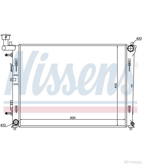 РАДИАТОР ВОДЕН HYUNDAI I30 CW (2008-) 1.4 - NISSENS