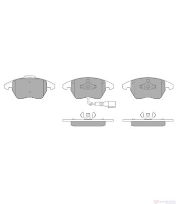 НАКЛАДКИ ПРЕДНИ ДИСКОВИ AUDI A3 (2003-) 1.8 TFSI quattro - SIMER