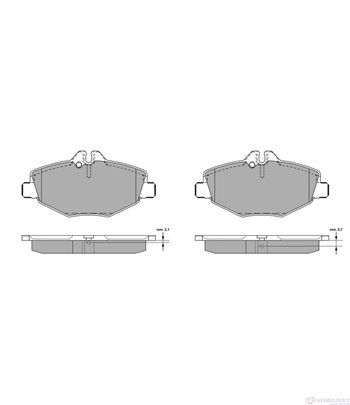 НАКЛАДКИ ПРЕДНИ ДИСКОВИ MERCEDES-BENZ E CLASS T-MODEL S211 (2003-) E 320 T CDI - SIMER