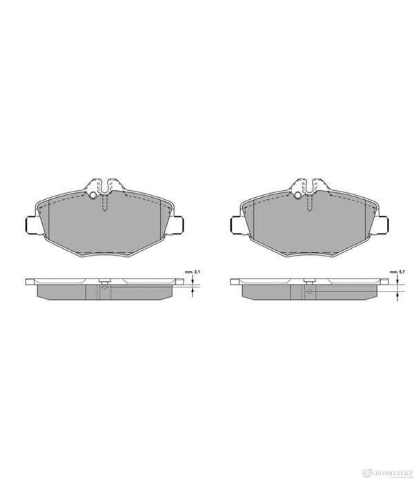 НАКЛАДКИ ПРЕДНИ ДИСКОВИ MERCEDES-BENZ E CLASS T-MODEL S211 (2003-) E 320 T CDI - SIMER