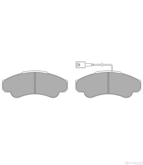 НАКЛАДКИ ПРЕДНИ ДИСКОВИ PEUGEOT BOXER (2002-) 2.0 HDi - SIMER