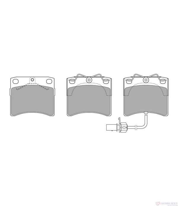 НАКЛАДКИ ПРЕДНИ ДИСКОВИ VOLKSWAGEN TRANSPORTER IV (1990-) 2.5 TDI Syncro - SIMER