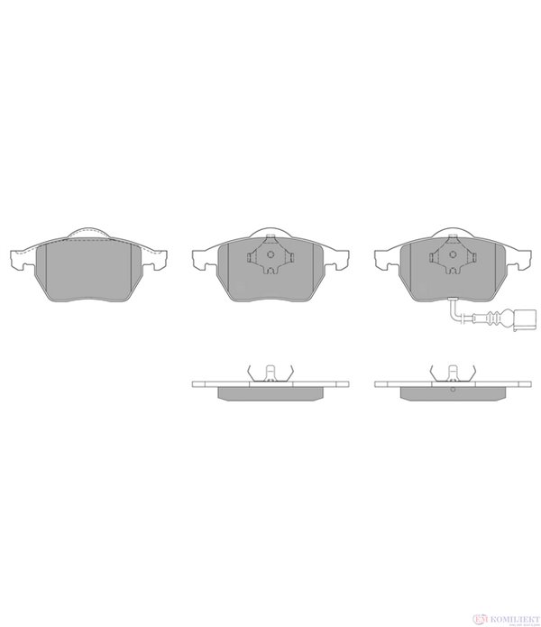 НАКЛАДКИ ПРЕДНИ ДИСКОВИ VOLKSWAGEN BORA COMBI (1999-) 1.9 TDI 4motion - SIMER