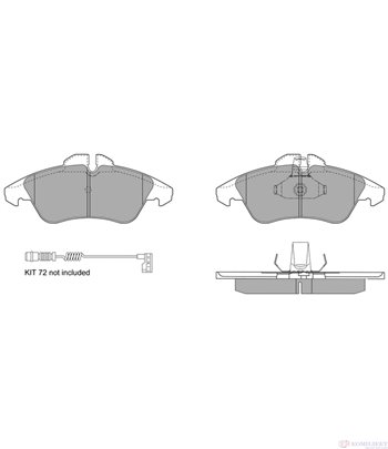 НАКЛАДКИ ПРЕДНИ ДИСКОВИ MERCEDES-BENZ VITO W638 (1996-) 110 TD 2.3 - SIMER