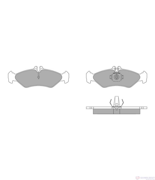 НАКЛАДКИ ЗАДНИ ДИСКОВИ VOLKSWAGEN LT 28-46 II (1996-) 2.5 TDI - SIMER
