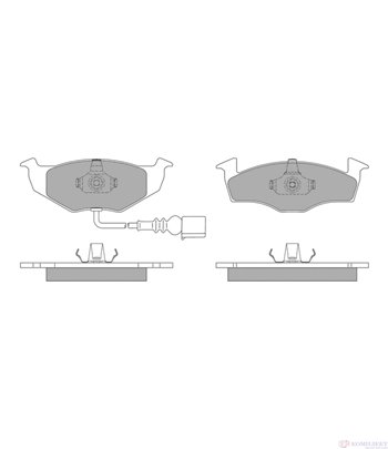 НАКЛАДКИ ПРЕДНИ ДИСКОВИ VOLKSWAGEN POLO (2001-) 1.6 16V - SIMER