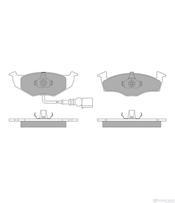 НАКЛАДКИ ПРЕДНИ ДИСКОВИ VOLKSWAGEN POLO (2001-) 1.4 16V - SIMER