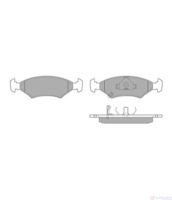 НАКЛАДКИ ПРЕДНИ ДИСКОВИ KIA SEPHIA (1995-) 1.6 i - SIMER